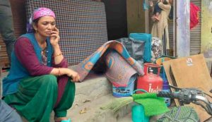 नंदानगर का बैंड बाजार भूधंसाव की चपेट में, कई मकान ध्वस्त – 34 परिवार शिफ्ट